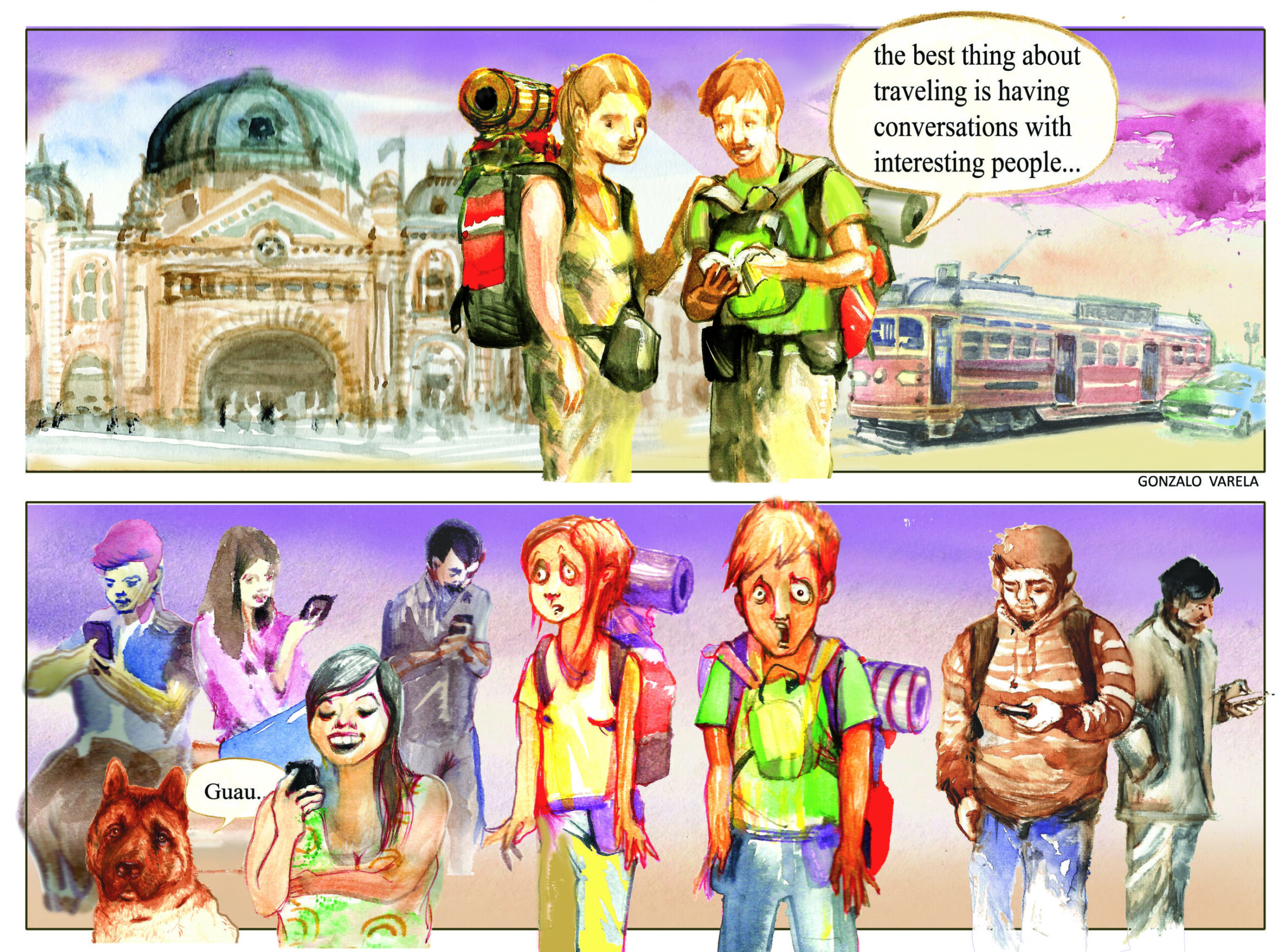 Illustration for local Newspapper by Gonzalo Varela